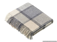 Load image into Gallery viewer, Natural Collection - 100% Merino Lambswool Throws/Blankets: Milan Gray