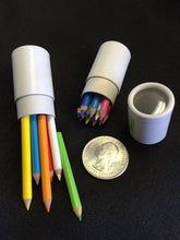 Load image into Gallery viewer, 21602 12 sets of 12 mini pencils in mini paper tube-12