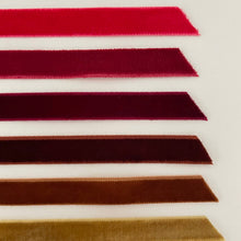 Load image into Gallery viewer, 2" cone brass bell ornament 16 colors of velvet ribbon: Mustard