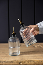 Load image into Gallery viewer, Olive Oil & Vinegar Glass Scallop Fluted Bottles