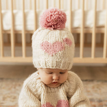Load image into Gallery viewer, Sweetheart Knit Beanie Hat Rosy Baby & Kids: M (6-24 months)