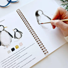 Load image into Gallery viewer, Winter watercolor workbook