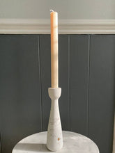 Load image into Gallery viewer, Taper Holder | Candle Holder | Candelabra 9”: White & Gold