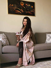 Load image into Gallery viewer, Folding Fan Kimono Robe: Champagne / One Size Fits from S to XL