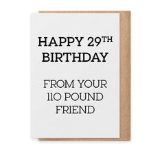 Load image into Gallery viewer, Happy 29th - Greeting Card