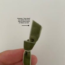 Load image into Gallery viewer, 2" cone brass bell ornament 16 colors of velvet ribbon: Olive