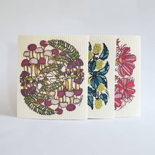 Load image into Gallery viewer, Eco-Friendly Dishcloth Fall Mushroom Design, Swedish Towel