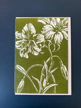 Load image into Gallery viewer, Lily Blockprinted Card