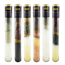Load image into Gallery viewer, Layered Soaking Bath Salts - Bee Energized - 2 oz Glass Vial