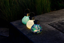 Load image into Gallery viewer, Tea Lantern - 5" Glass Outdoor Solar Lantern - White