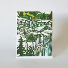 Load image into Gallery viewer, Mountain Waterfall Landscape Fine Art Blank Notecard