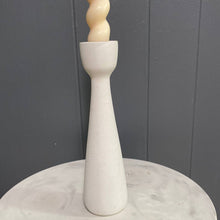 Load image into Gallery viewer, Taper Holder | Candle Holder | Candelabra 9”: White & Gold