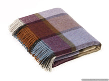 Load image into Gallery viewer, Pateley Check - Merino Lambswool Throws - Made in England: Blue
