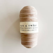 Load image into Gallery viewer, Flax & Twine 3/8" Velvet Ribbon: Sapphire / 30 yards