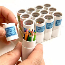 Load image into Gallery viewer, 21602 12 sets of 12 mini pencils in mini paper tube-12