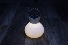 Load image into Gallery viewer, Tea Lantern - 5" Glass Outdoor Solar Lantern - White