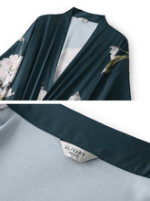 Load image into Gallery viewer, Blooming Anemone Kimono Robe: Olive / One Size Fits from S to XL