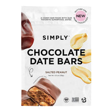 Load image into Gallery viewer, Chocolate Date Bars - Salted Peanut (4.5 oz Bags) | 6 Pack