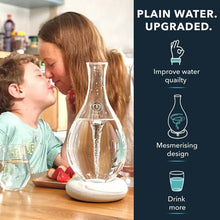 Load image into Gallery viewer, Swirl Structured Water Carafe: Graystone Base
