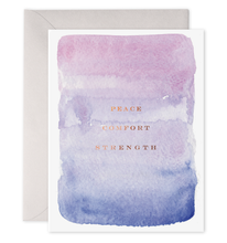 Load image into Gallery viewer, Peace Comfort Strength | Sympathy Condolence Support Card: 4.25 X 5.5 INCHES