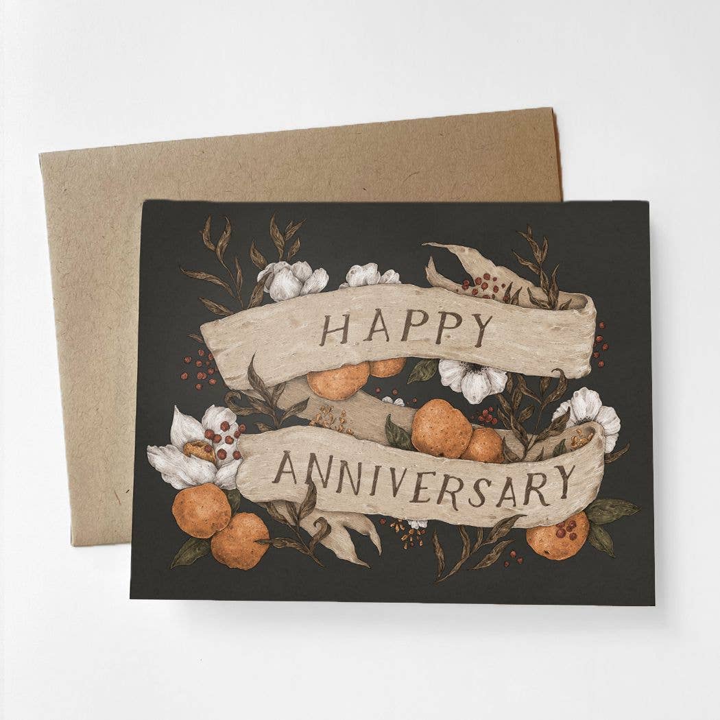 4.25” x 5.5” Happy Anniversary Greeting Card