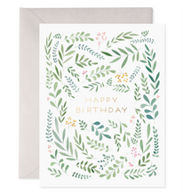 Load image into Gallery viewer, Pretty Leaves | Floral Birthday Greeting Card: 4.25 X 5.5 INCHES