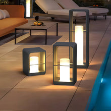 Load image into Gallery viewer, Solar Powered Outdoor Rectangular Path Lights: Medium
