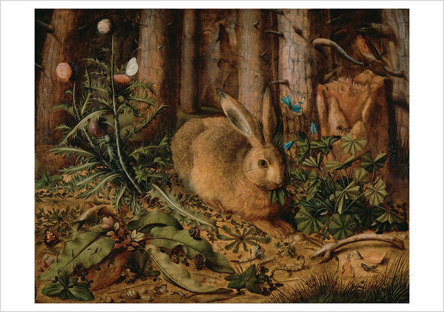 Hans Hoffmann: A Hare in the Forest Notecard