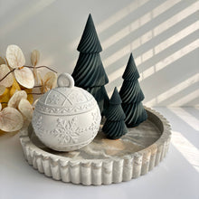 Load image into Gallery viewer, Twist Pines Trio - Concrete Holiday Trees | Christmas Decor: Off White
