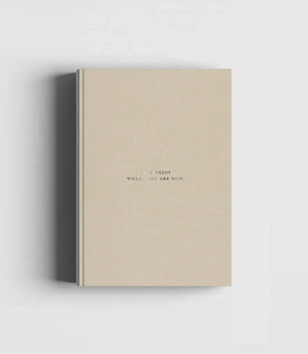 Natural Linen & Dark Brown Notebook