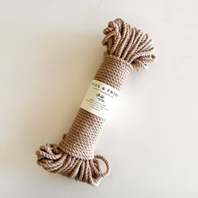 Load image into Gallery viewer, Flax &amp; Twine 5mm Brenn Twisted Cotton Rope: Parchment
