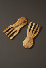 Load image into Gallery viewer, Natural Olive Wood Salad Forks – Set of 2 | Handcrafted
