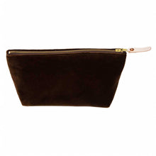 Load image into Gallery viewer, Velvet Travel Clutch- Walnut
