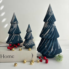 Load image into Gallery viewer, Twist Pines Trio - Concrete Holiday Trees | Christmas Decor: Off White
