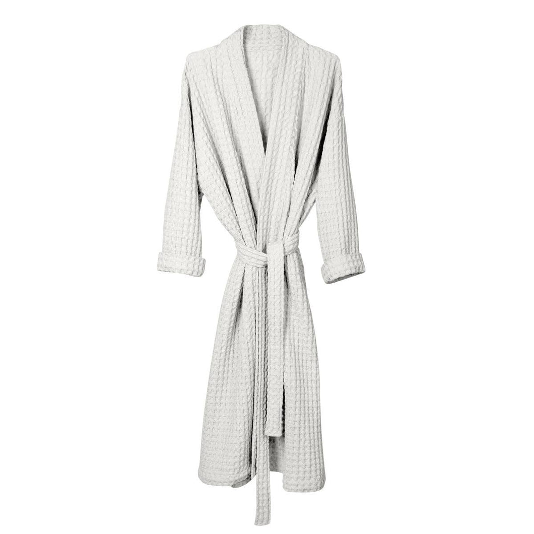 Big Waffle Bathrobe - Natural white: 100% GOTS certified organic cotton / M/L