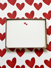 Load image into Gallery viewer, Red Hearts Flat Notecards
