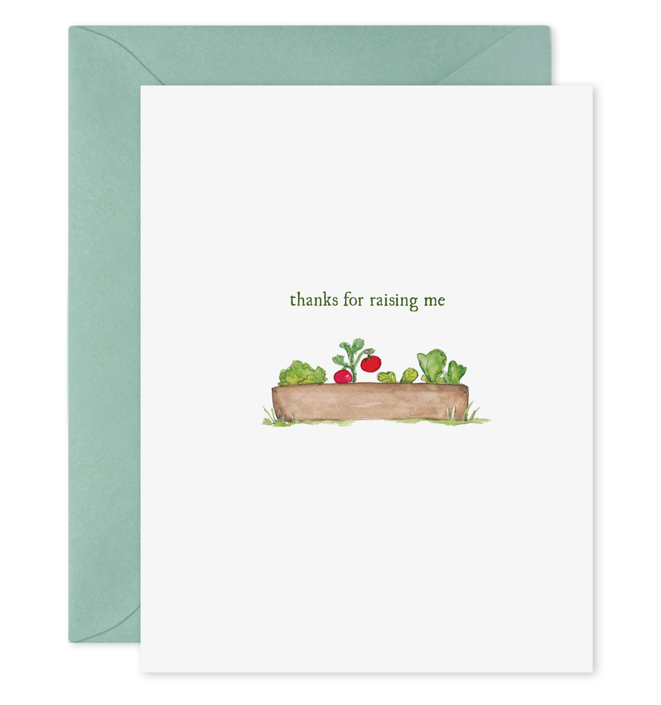 Thanks For Raising Me | Mother's Father's Day Card: 4.25 X 5.5 INCHES