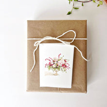 Load image into Gallery viewer, Pink bouquet mini enclosure notecard
