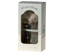 Load image into Gallery viewer, Maileg - Winter Mouse with Ski Set - Big Brother
