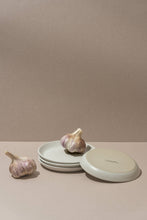 Load image into Gallery viewer, Handmade Stoneware Flat Side Plate | Edan 5.9": Matte Green/Shiny Green
