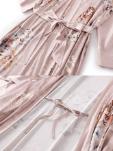 Load image into Gallery viewer, Folding Fan Kimono Robe: Champagne / One Size Fits from S to XL
