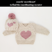 Load image into Gallery viewer, Sweetheart Knit Beanie Hat Rosy Baby &amp; Kids: M (6-24 months)
