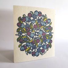 Load image into Gallery viewer, Eco-Friendly Dishcloth Summer Blueberry, Swedish Dishtowel
