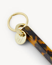 Load image into Gallery viewer, Bar Keychain in Classic Tortoise - Gold
