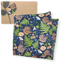 Load image into Gallery viewer, Large Heat Wrap: Blue Garden Party / Lavender
