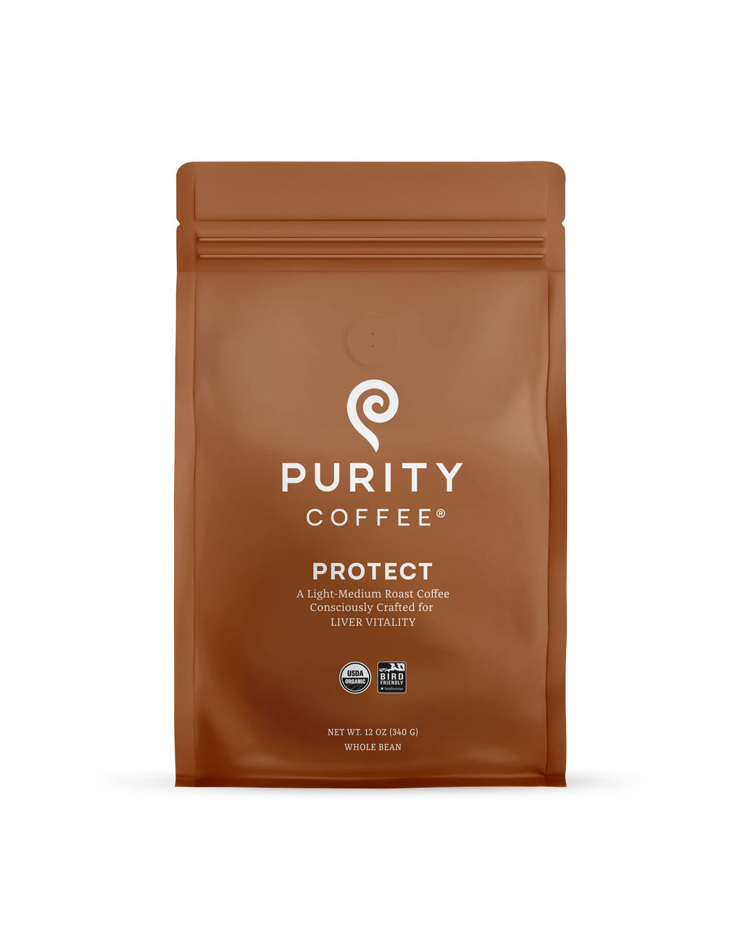 PROTECT: Light-Medium Roast Whole Bean Coffee - 12oz Bag