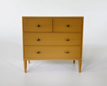Load image into Gallery viewer, Modern 4-Drawer Miniature Dollhouse Dresser: Olive / Antique Brass (Gold)
