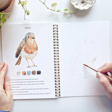 Load image into Gallery viewer, Birds watercolor workbook
