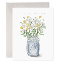 Load image into Gallery viewer, Mason Jar Mom | Mother&#39;s Day Greeting Card Wildflowers
