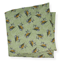 Load image into Gallery viewer, Large Heat Wrap: 383 | Birds on Olive / Unscented
